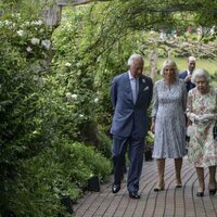 La Reina Isabel, el Príncipe Carlos, Camilla Parker, el Príncipe Guillermo y Kate Middleton en la Cumbre del G7