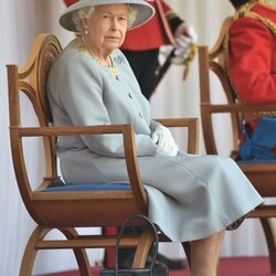 La Reina Isabel en Trooping the Colour 2021