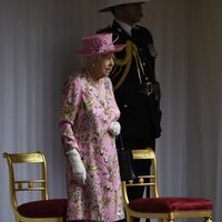La Reina Isabel en la recepción a los Biden en Windsor Castle
