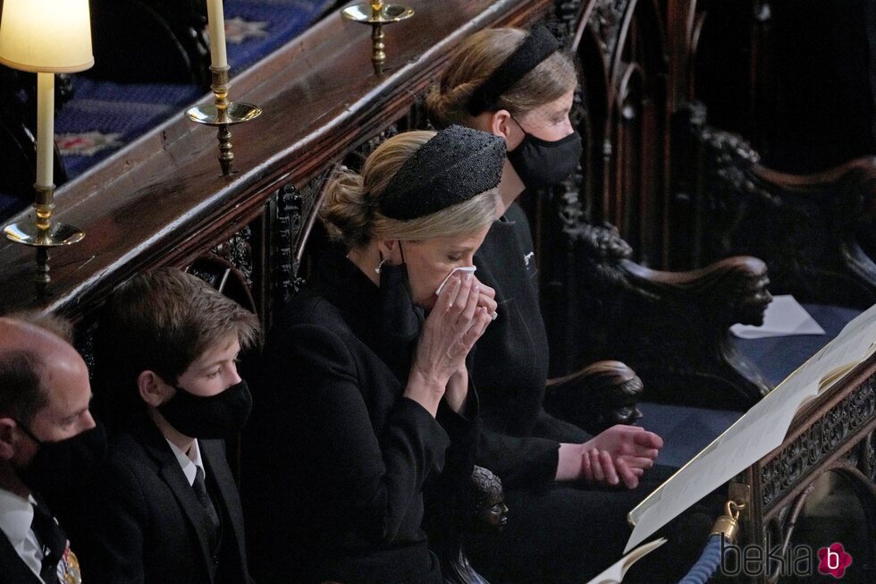 La Condesa de Wessex, muy afectada en el funeral del Duque de Edimburgo