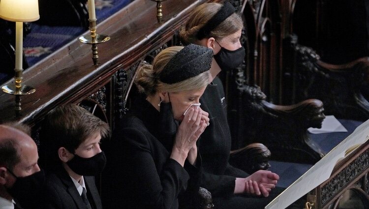 La Condesa de Wessex, muy afectada en el funeral del Duque de Edimburgo