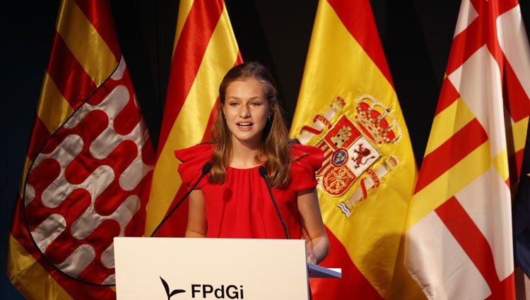 La Princesa Leonor da un discurso en los Premios Princesa de Girona 2020 y 2021