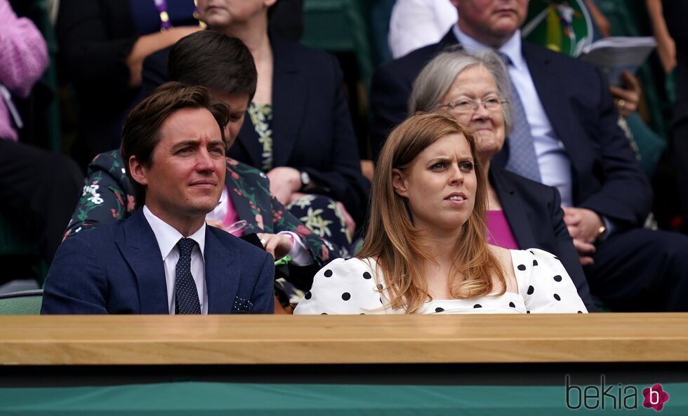 Beatriz de York y Edoardo Mapelli Mozzi en Wimbledon 2021