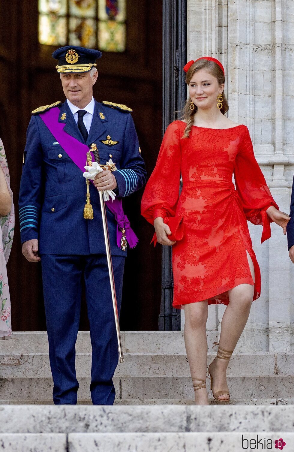Felipe de Bélgica e Isabel de Bélgica en el Día Nacional de Bélgica 2021