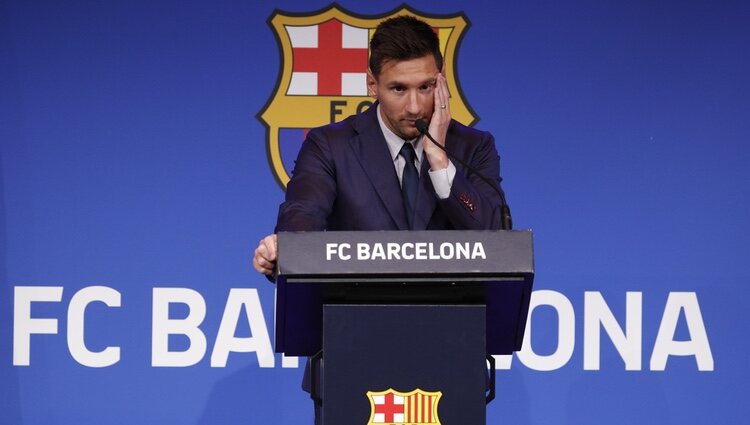 Leo Messi se despide del Barça en una rueda de prensa
