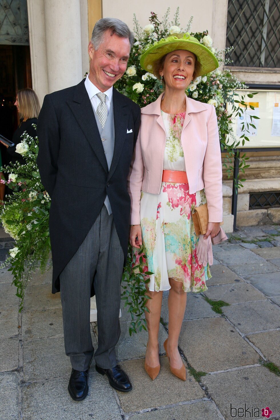 Guillermo y Sibilla de Luxemburgo en la boda de María Anunciata de Liechtenstein y Emanuele Musini