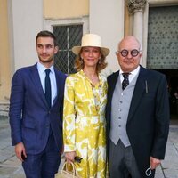 Frederik Sachs, Mafalda de Hesse y Rolf Sachs en la boda de Maria Anunciata de Liechtenstein y Emanuele Musini