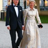 Christian de Habsburgo y Marie-Astrid de Luxemburgo en la celebración de la boda de María Anunciata de Liechtenstein y Emanuele Musini