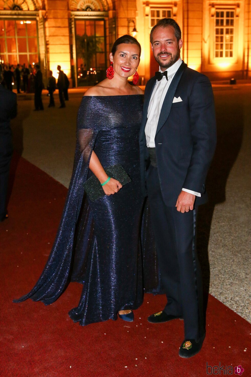 Félix y Claire de Luxemburgo en la boda de María Anunciata de Liechtenstein y Emanuele Musini