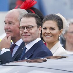 Victoria y Daniel de Suecia en la recepción al Presidente de Alemania y a su esposa