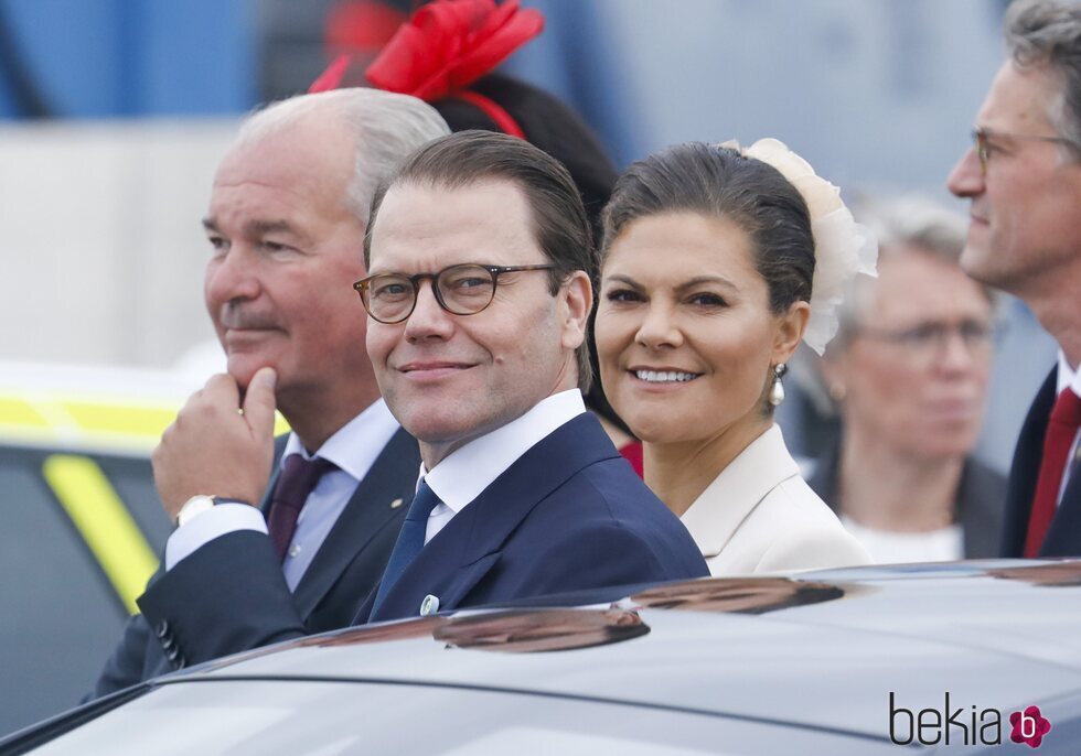 Victoria y Daniel de Suecia en la recepción al Presidente de Alemania y a su esposa