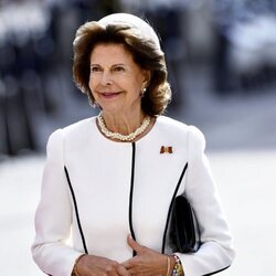 Silvia de Suecia en la recepción al Presidente de Alemania y su esposa en su Visita de Estado a Suecia