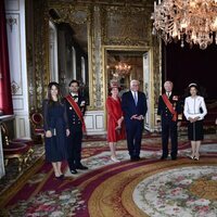 La Familia Real Sueca en la ceremonia de bienvenida al Presidente de Alemania y su esposa por su Visita de Estado a Suecia