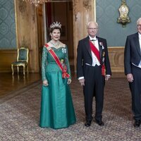 Carlos Gustavo y Silvia de Suecia con el Presidente de Alemania y su esposa en la cena de gala por su Visita de Estado a Suecia