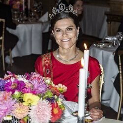 Victoria de Suecia con la Tiara Connaught en la cena de gala al Presidente de Alemania y su esposa