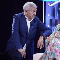 Carlos Sobera y Bárbara Rey durante la primera gala de 'Secret Story: Cuenta atrás'