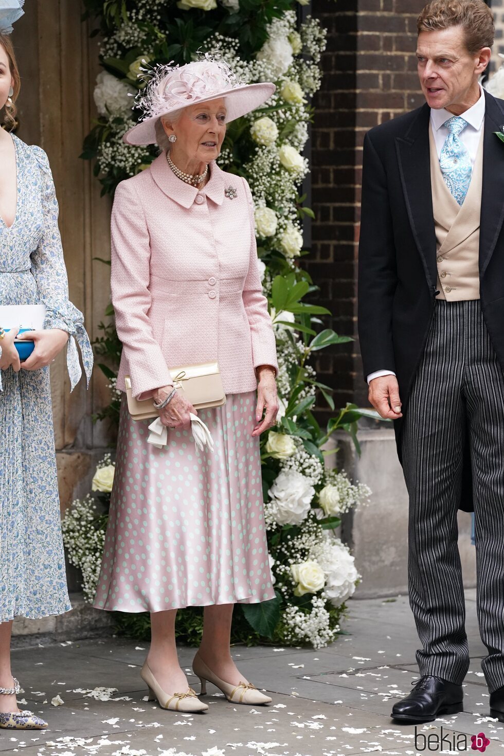 Alexandra de Kent y James Ogilvy en la boda de Flora Ogilvy y Timothy Vesterberg
