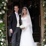 Flora Ogilvy y Timothy Vesterberg en su boda
