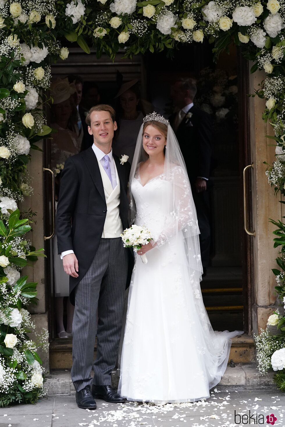 Flora Ogilvy y Timothy Vesterberg en su boda