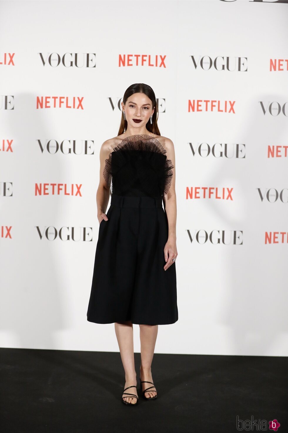 María Valverde en el photocall de Vogue Fashion Night Out 2021