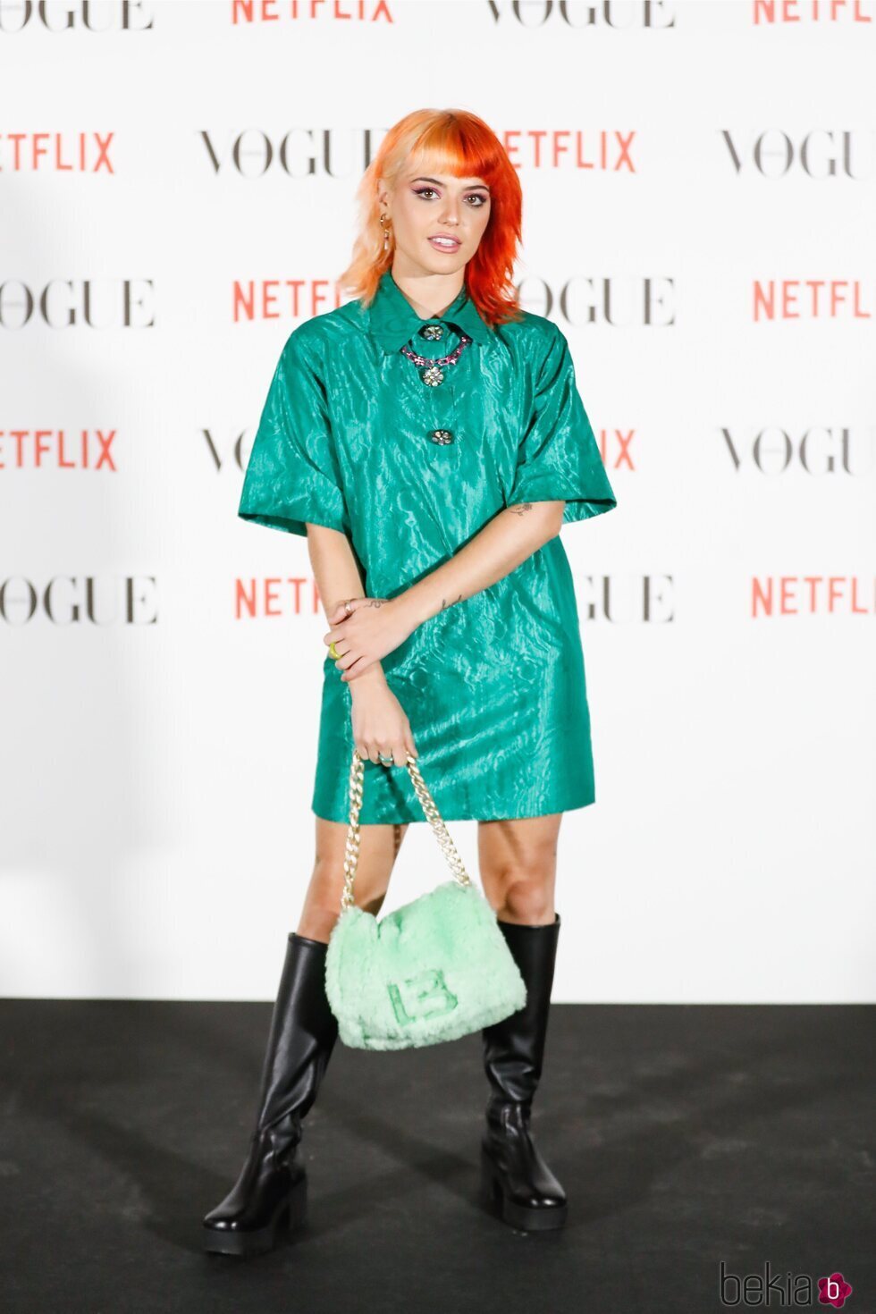 Alba Reche en el photocall de Vogue Fashion Night Out 2021