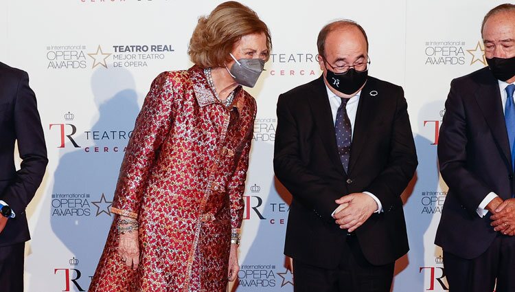 La Reina Sofía y Miquel Iceta en la inauguración de la temporada 2021/2022 del Teatro Real