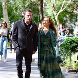 Ben Affleck y Jennifer Lopez en Madison Square Park