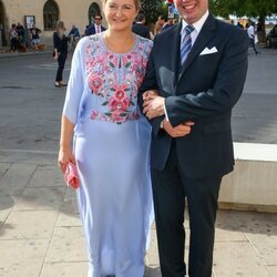 Guillermo y Stéphanie de Luxemburgo en la boda de Marie Astrid de Liechtenstein y Ralph Worthington