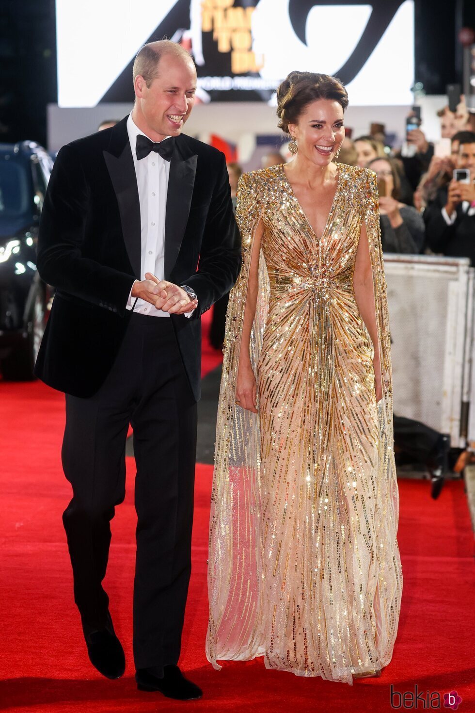 El Príncipe Guillermo y Kate Middleton en el estreno de 'Sin tiempo para morir'