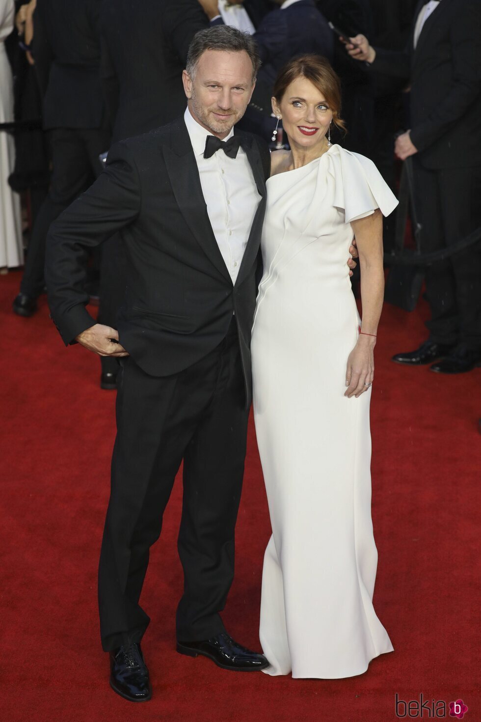 Geri Halliwell y Christopher Horner en el estreno de 'Sin tiempo para morir'