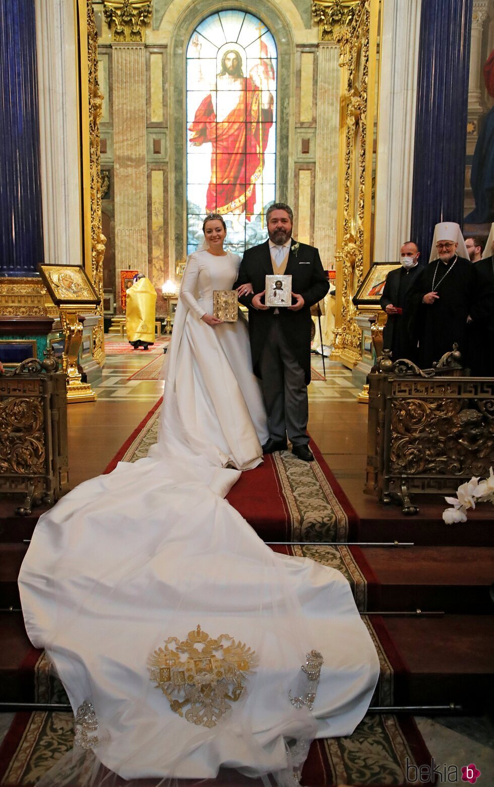 Jorge Romanov y Rebecca Bettarini el día de su boda