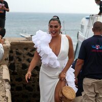 Amor Romeira en la boda de Anabel Pantoja y Omar Sánchez