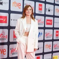 Nathalie Poza en la alfombra roja de los Premios Platino 2021