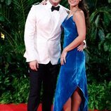 Renata Notni y Diego Boneta en la fiesta de los Premios Platino 2021