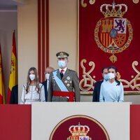 Los Reyes Felipe y Letizia y la Infanta Sofía en el Desfile Militar del Día de la Hispanidad 2021