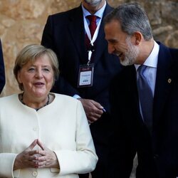 El Rey Felipe y Angela Merkel en el Monasterio de Yuste  en la XIV Edición del Premio Europeo Carlos V