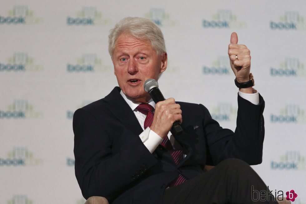 Bill Clinton en la presentación del libro 'The President is Missing'