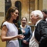 Kate Middleton y David Attenborough hablando en los Premios Earthshot 2021