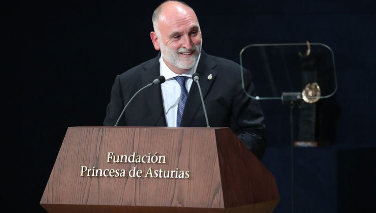 José Andrés durante su discurso en los Premios Princesa de Asturias 2021
