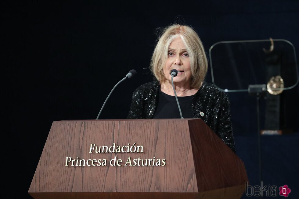Gloria Steinem durante su discurso en los Premios Princesa de Asturias 2021