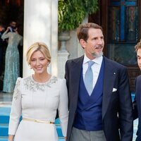 Pablo y Marie Chantal de Grecia en la boda de Felipe de Grecia y Nina Flohr