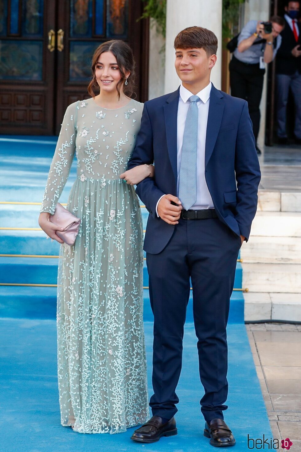 Arrietta Morales y Carlos Morales de Grecia en la boda de Felipe de Grecia y Nina Flohr