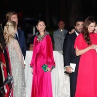 Christian de Hannover y Sassa de Osma, Andrea Casiraghi y Tatiana Santo Domingo en la boda de Felipe de Grecia y Nina Flohr