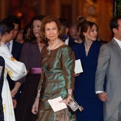 La Reina Sofía el día de la boda de Felipe de Grecia y Nina Flohr