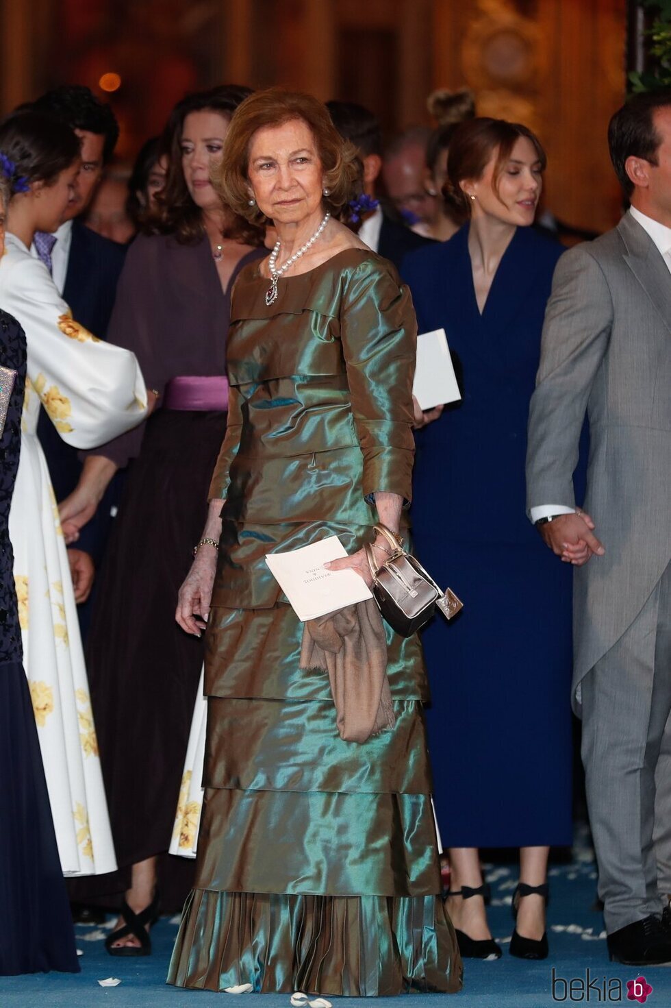 La Reina Sofía el día de la boda de Felipe de Grecia y Nina Flohr