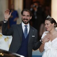 Felipe de Grecia y Nina Flohr en su boda
