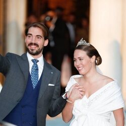 Felipe de Grecia y Nina Flohr, muy emocionados en su boda