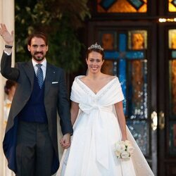Felipe de Grecia y Nina Flohr tras convertirse en marido y mujer