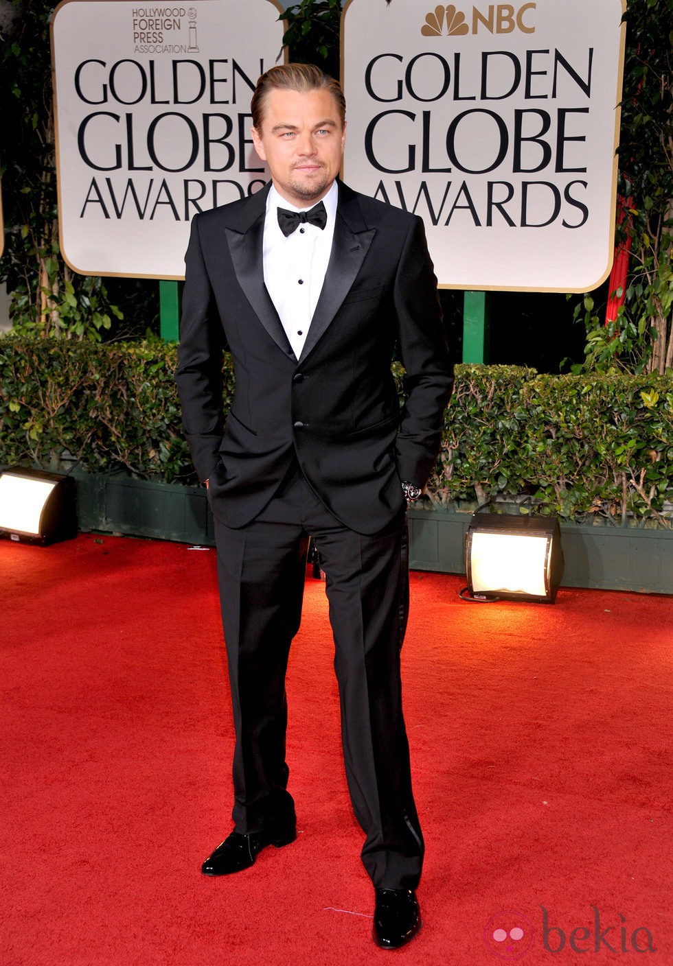 Leonardo Dicaprio en la alfombra roja de los Globos de Oro 2012