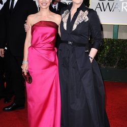 Natalie Portman y Meryl Streep en la alfombra roja de los Globos de Oro 2012